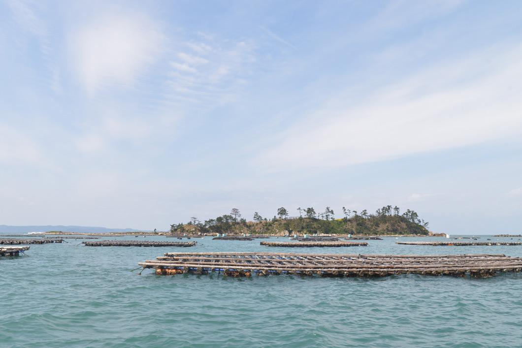 糸島の牡蠣の養殖場